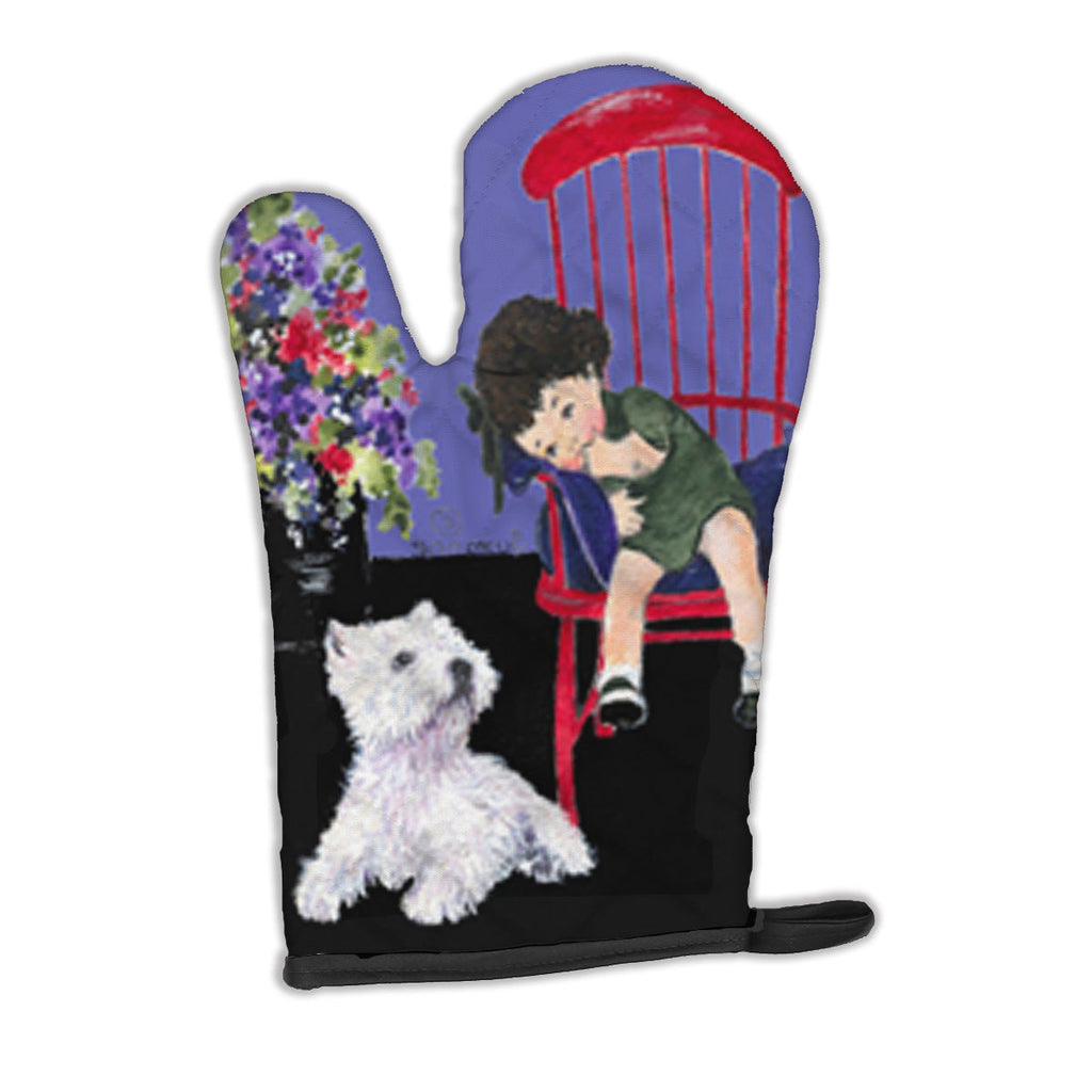 Westie Oven Mitt Heat Resistant Thick Oven Mitt for Hot Pans and Oven, Kitchen Mitt Protect Hands, Cooking Baking Glove