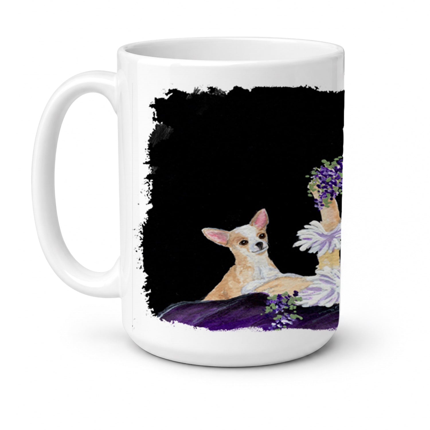 Chihuahua Ceramic Coffee Mug 15 oz Decorative Large C Handle Mug Cup for Tea, Cocoa Hot Chocolate