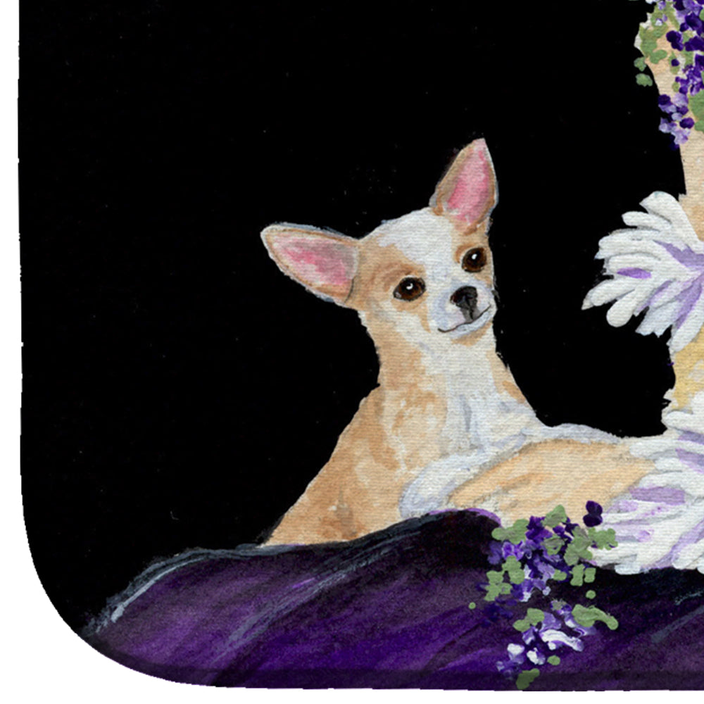 Chihuahua Dish Drying Mat Absorbent Dish Drying Mat Pad for Kitchen Counter Dish Drainer Mat for Countertop, 14 x 21", Multicolor