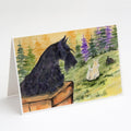Scottish Terrier Greeting Cards Pack of 8 Blank Cards with Envelopes Whimsical A7 Size 5x7