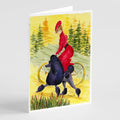 Poodle Greeting Cards Pack of 8 Blank Cards with Envelopes Whimsical A7 Size 5x7