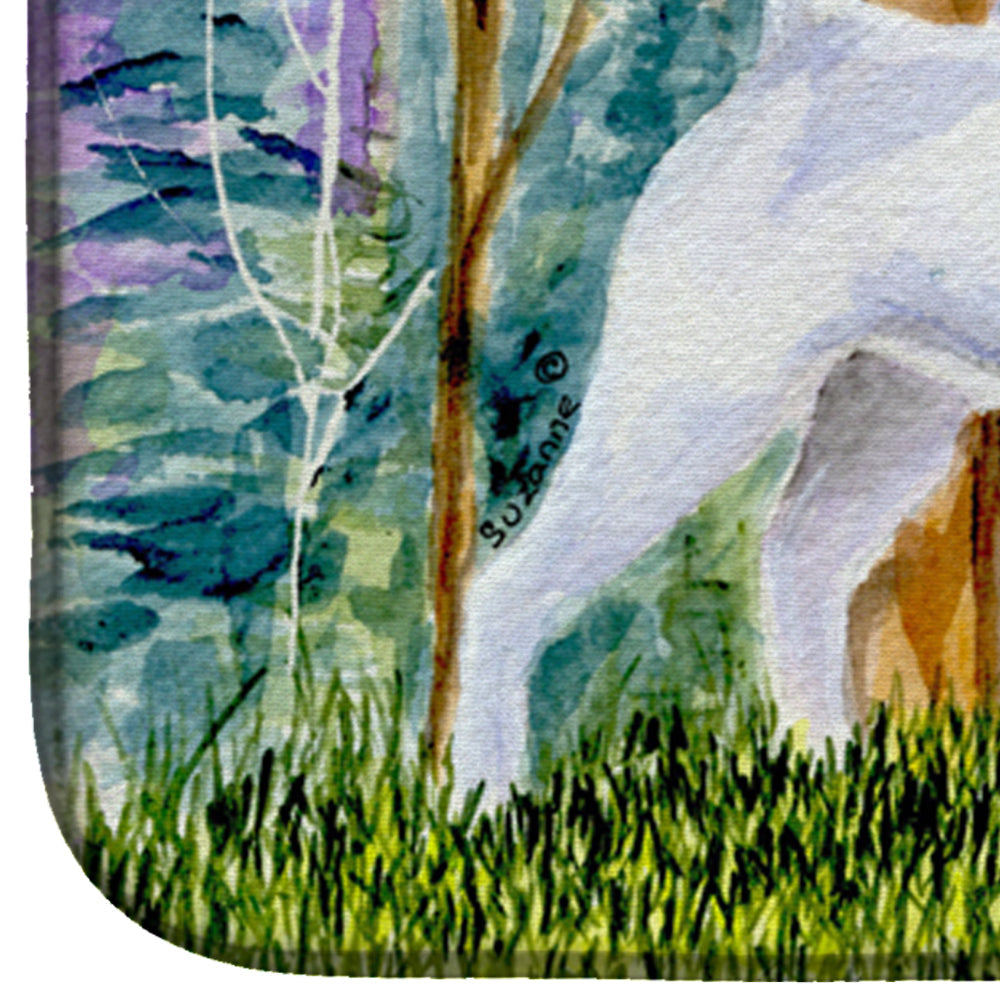 Jack Russell Terrier Dish Drying Mat Absorbent Dish Drying Mat Pad for Kitchen Counter Dish Drainer Mat for Countertop, 14 x 21", Multicolor