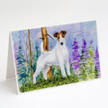 Jack Russell Terrier Greeting Cards Pack of 8 Blank Cards with Envelopes Whimsical A7 Size 5x7