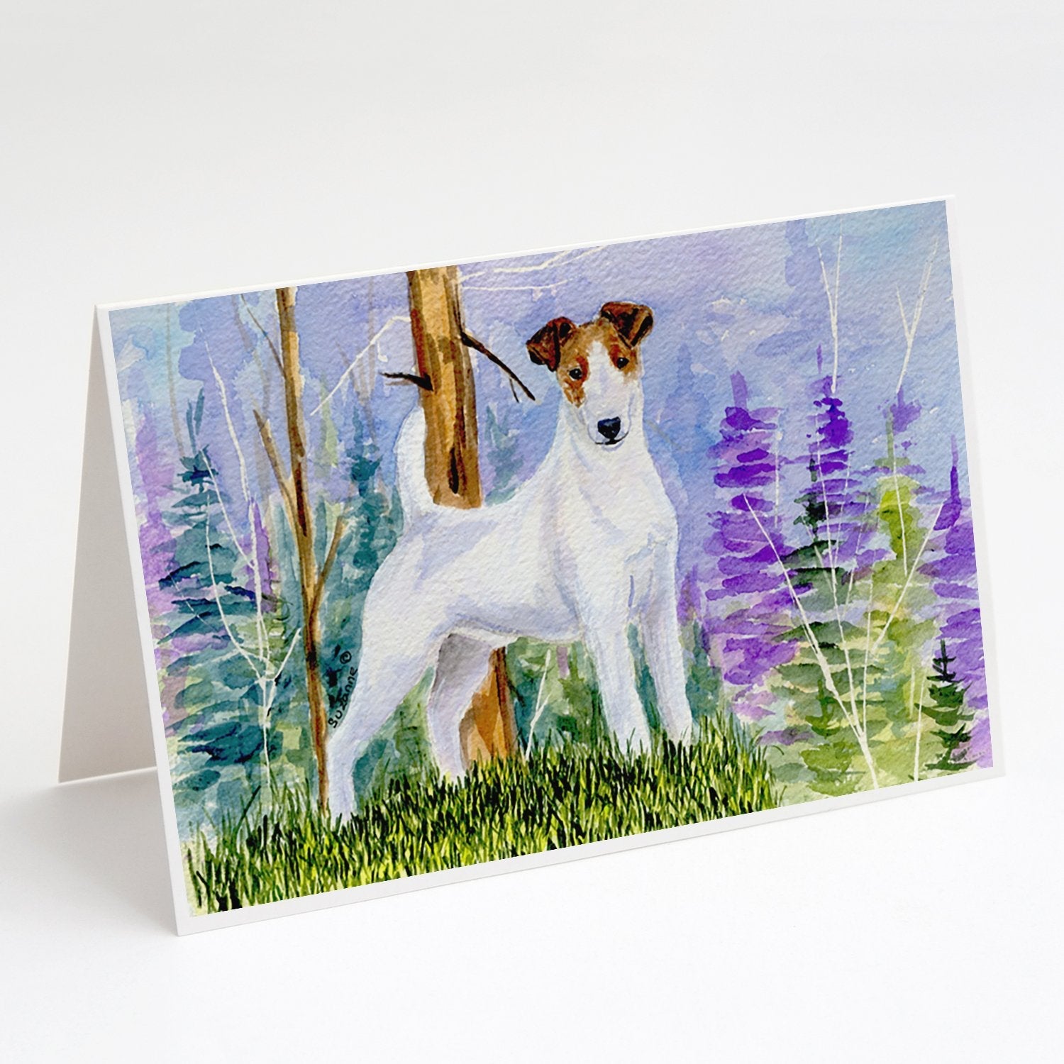 Jack Russell Terrier Greeting Cards Pack of 8 Blank Cards with Envelopes Whimsical A7 Size 5x7