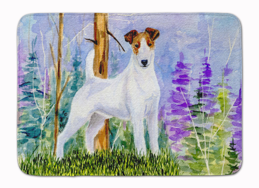 Jack Russell Terrier Memory Foam Kitchen Mat Machine Washable Anti-Fatigue Cushion Comfort Bath or Kitchen Rug
