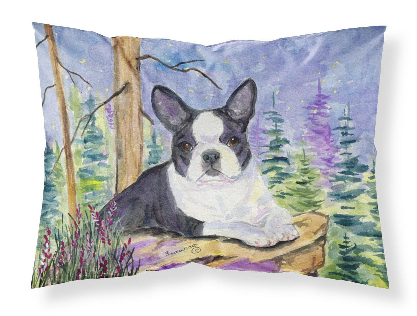 Boston Terrier Standard Pillowcase Lightweight Super Soft Easy Care Decorative Artwork Pillowcase, Standard