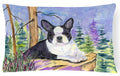 Boston Terrier Decorative Throw Pillow 12x16 Indoor Outdoor Accent Cushion, Fabric Cover with Insert for Sofa, Bed, Porch & Living Room