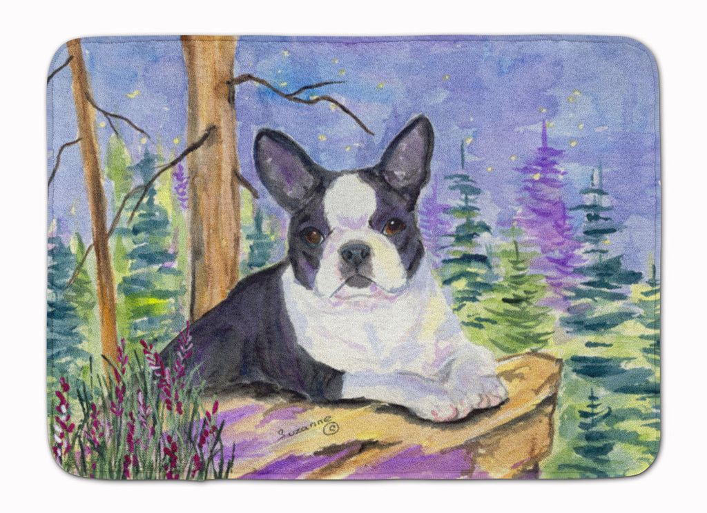 Boston Terrier Memory Foam Kitchen Mat Machine Washable Anti-Fatigue Cushion Comfort Bath or Kitchen Rug