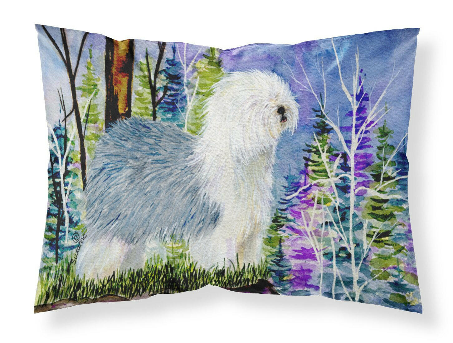 Old English Sheepdog Standard Pillowcase Lightweight Super Soft Easy Care Decorative Artwork Pillowcase, Standard