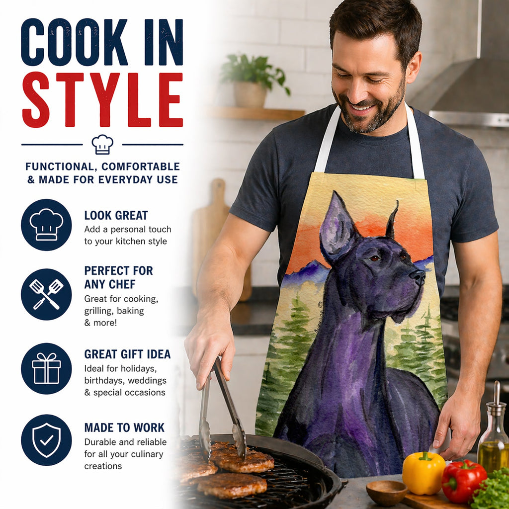 Great Dane Apron Cooking Kitchen Server Baking Crafts Gardening for Adult Women Men, Unisex, Large, Multicolor