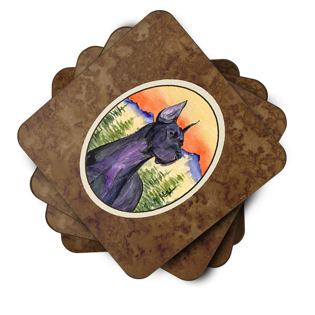 Great Dane Foam Coasters Set of 4 Cup Coasters for Indoor Outdoor, Tabletop Protection, Anti Slip, Mouse pad Material