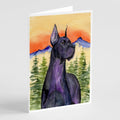 Great Dane Greeting Cards Pack of 8 Blank Cards with Envelopes Whimsical A7 Size 5x7