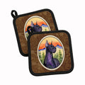 Great Dane Pot Holder Set of 2 Heat Resistant Quilted Hot Pads 7.5 x 7.5 Inch, Insulated Kitchen Trivets for Cooking & Baking