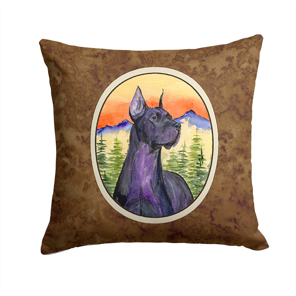 Great Dane Decorative Throw Pillow 14x14 Indoor Outdoor Accent Cushion, Fabric Cover with Insert for Sofa, Bed, Porch & Living Room