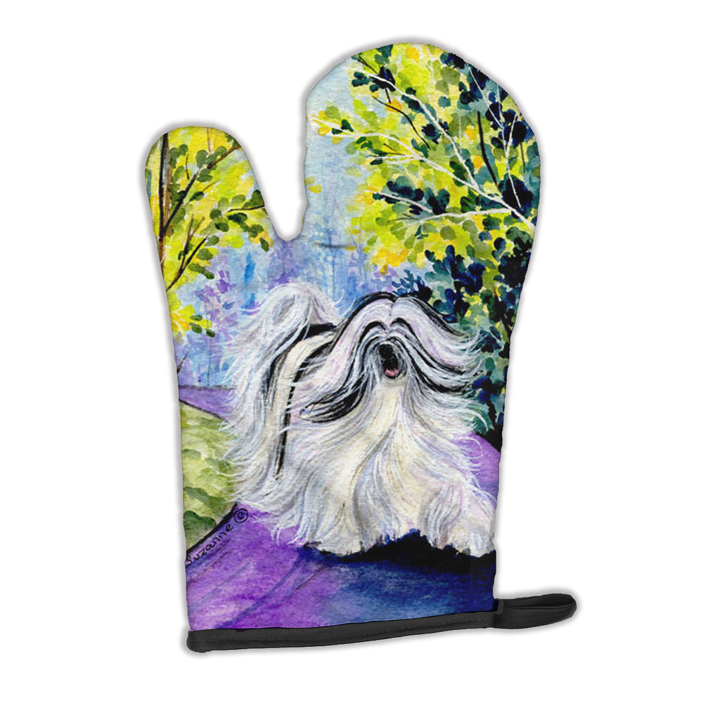 Tibetan Terrier Oven Mitt Heat Resistant Thick Oven Mitt for Hot Pans and Oven, Kitchen Mitt Protect Hands, Cooking Baking Glove