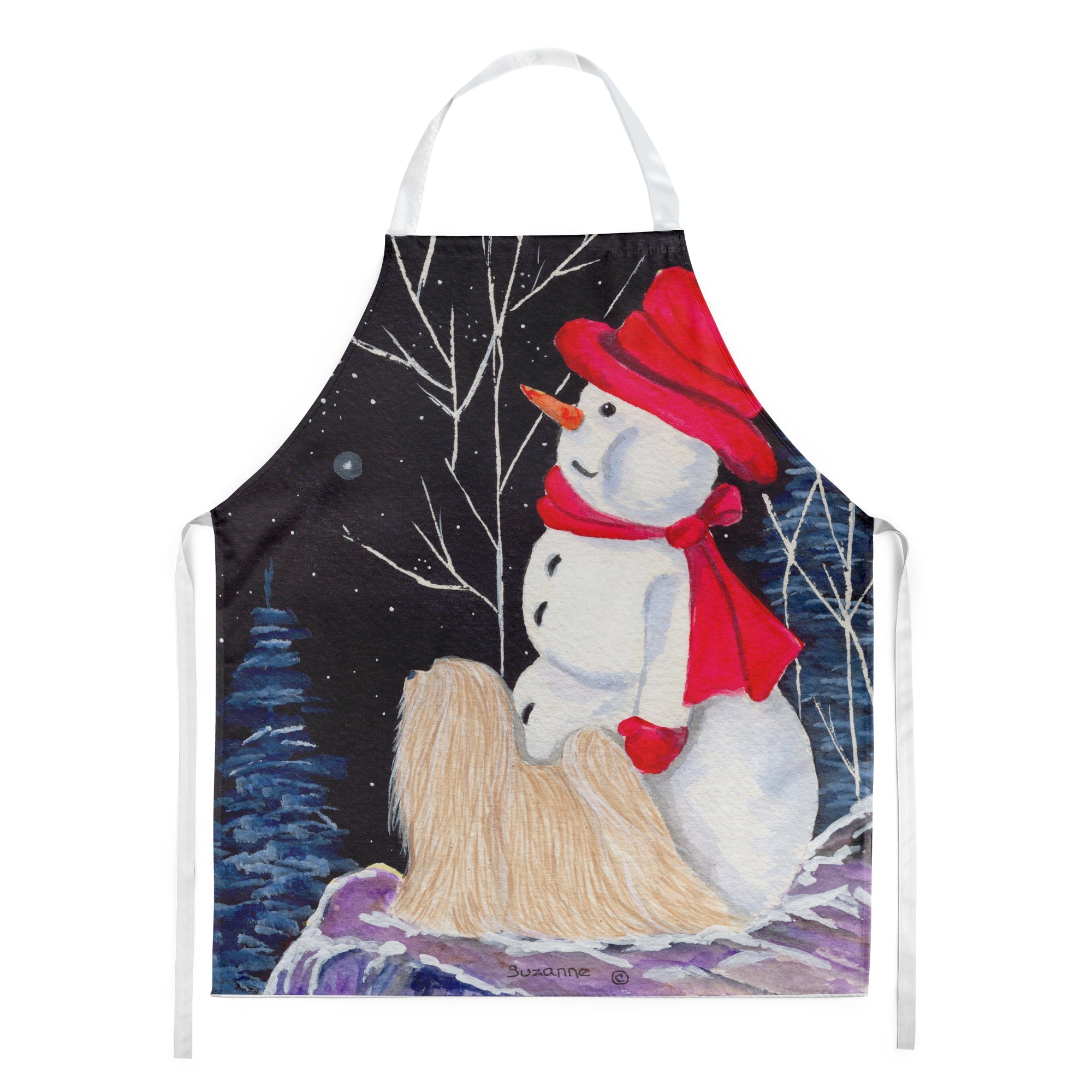 Lhasa Apso Apron Cooking Kitchen Server Baking Crafts Gardening for Adult Women Men, Unisex, Large, Multicolor