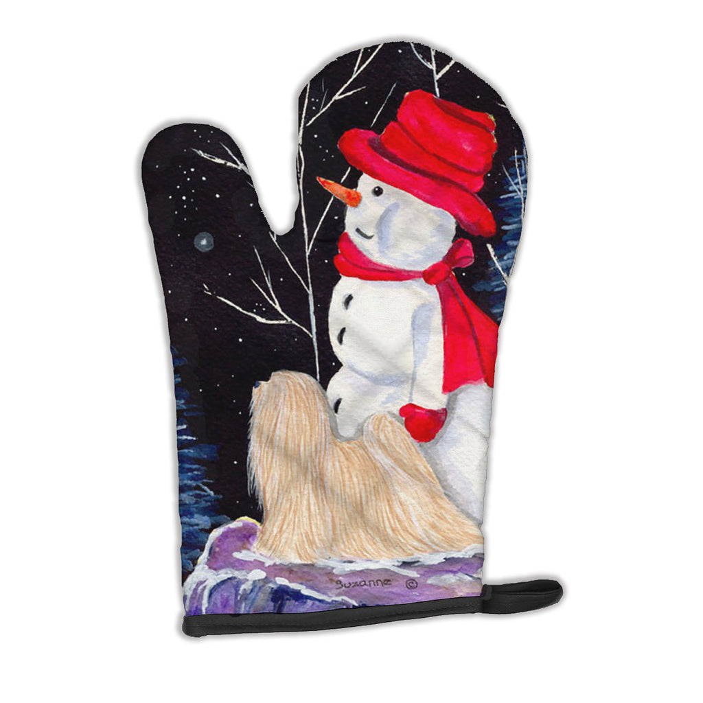 Lhasa Apso Oven Mitt Heat Resistant Thick Oven Mitt for Hot Pans and Oven, Kitchen Mitt Protect Hands, Cooking Baking Glove