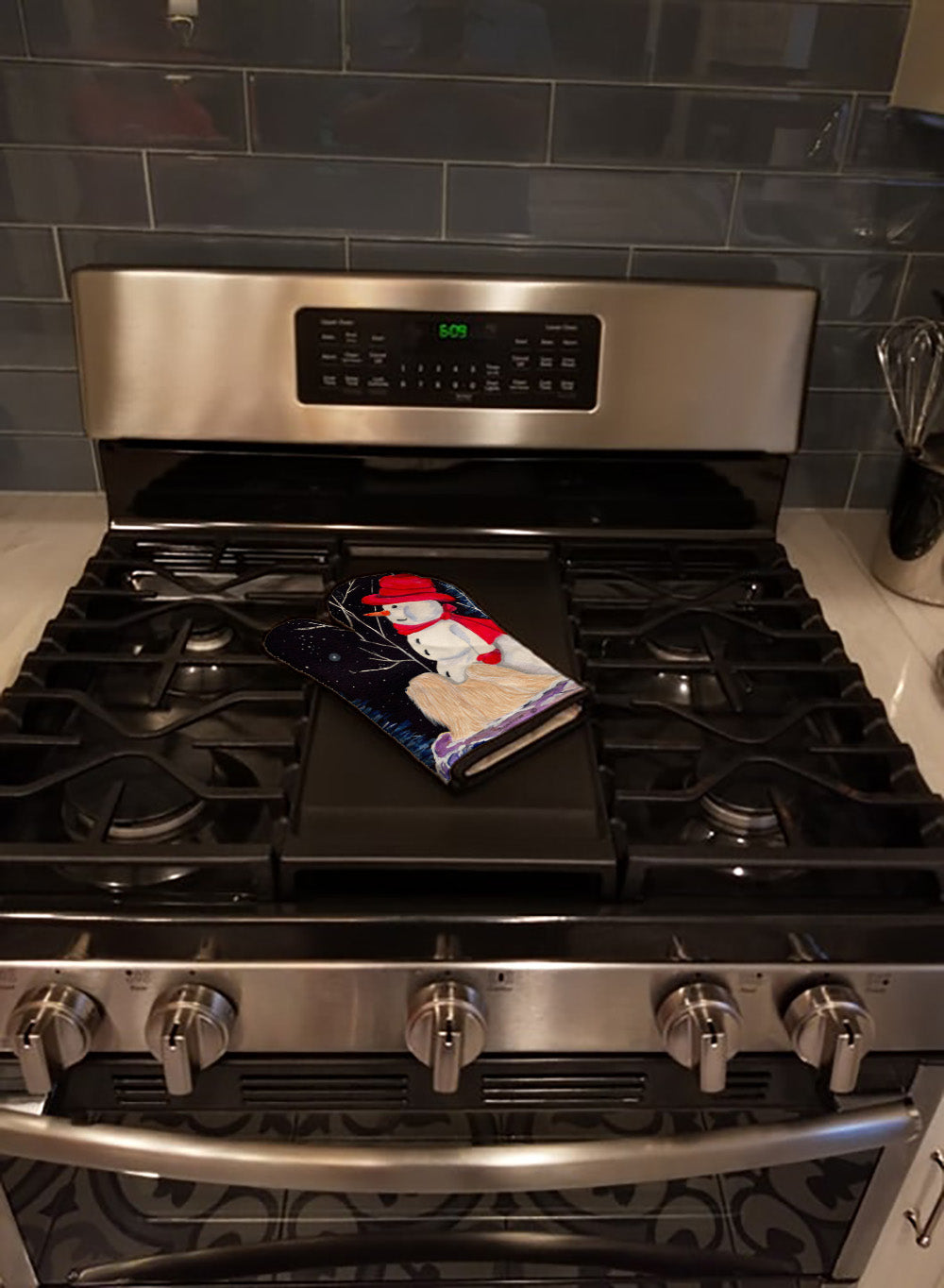 Lhasa Apso Oven Mitt Heat Resistant Thick Oven Mitt for Hot Pans and Oven, Kitchen Mitt Protect Hands, Cooking Baking Glove