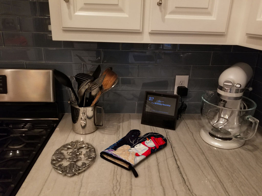 Lhasa Apso Oven Mitt Heat Resistant Thick Oven Mitt for Hot Pans and Oven, Kitchen Mitt Protect Hands, Cooking Baking Glove