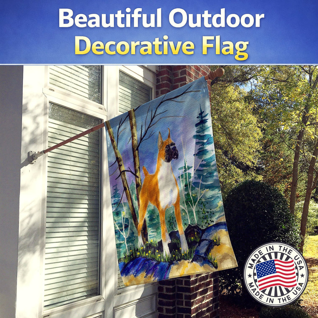 Boxer House Flag 28x40 Porch Sleeve Pole Decorative Outside Yard Banner Artwork Wall Hanging, Polyester