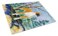 Boxer Cutting Board Tempered Glass Kitchen Cutting Surface, Heat Resistant Chopping, Non-Slip Feet, Food Prep & Serving