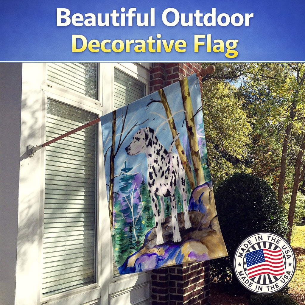 Dalmatian House Flag 28x40 Porch Sleeve Pole Decorative Outside Yard Banner Artwork Wall Hanging, Polyester