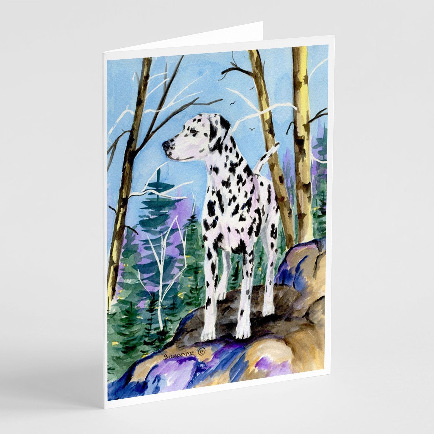 Dalmatian Greeting Cards Pack of 8 Blank Cards with Envelopes Whimsical A7 Size 5x7