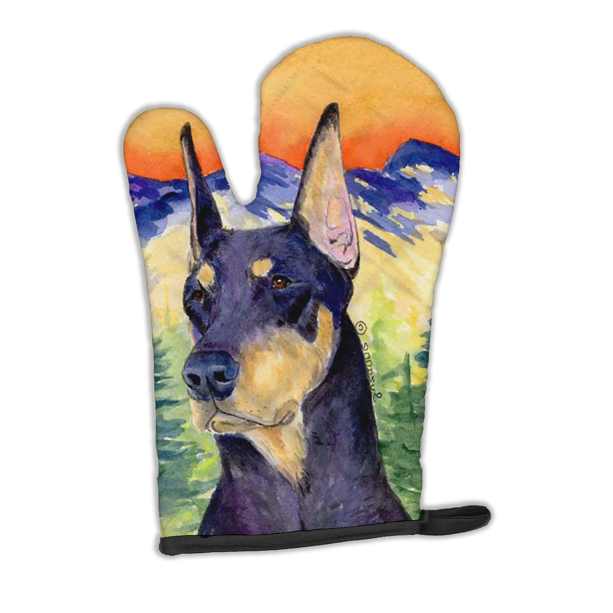 Doberman Oven Mitt Heat Resistant Thick Oven Mitt for Hot Pans and Oven, Kitchen Mitt Protect Hands, Cooking Baking Glove