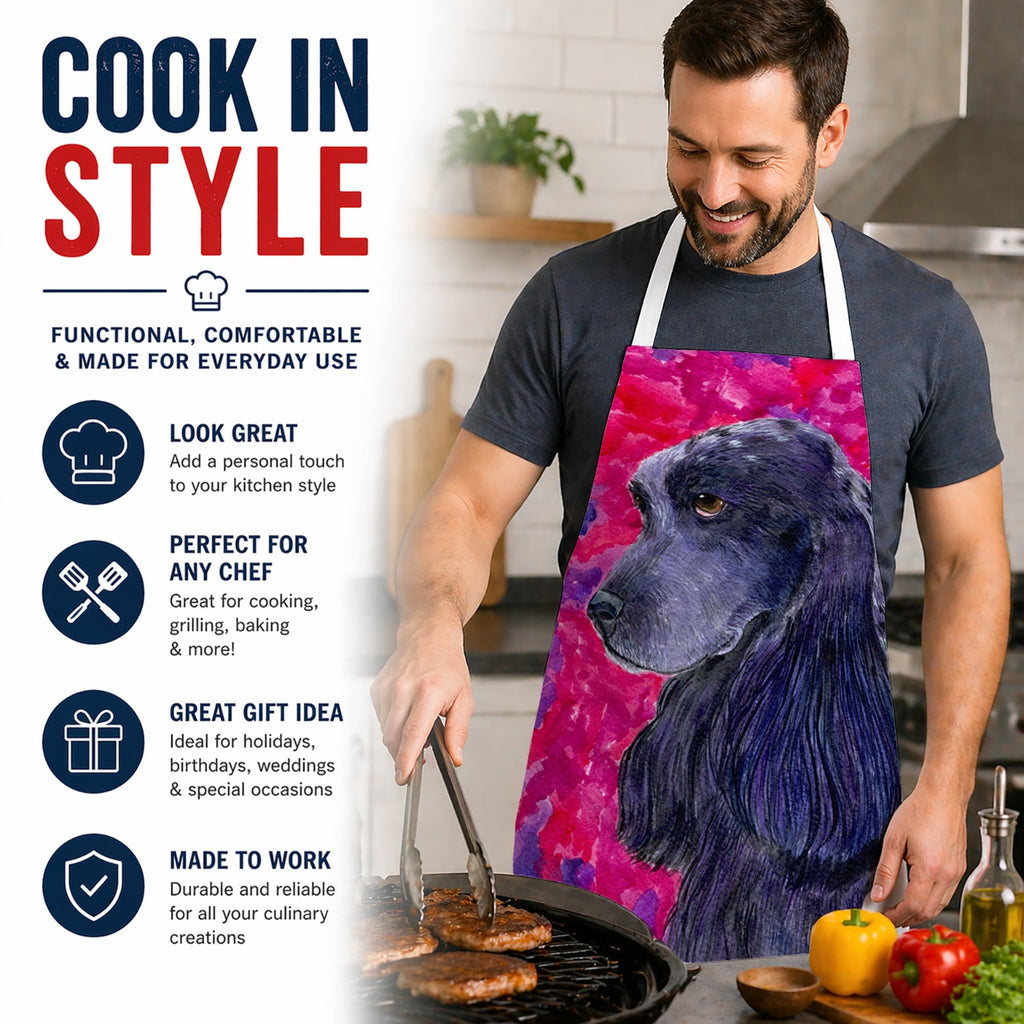 Cocker Spaniel Apron Cooking Kitchen Server Baking Crafts Gardening for Adult Women Men, Unisex, Large, Multicolor