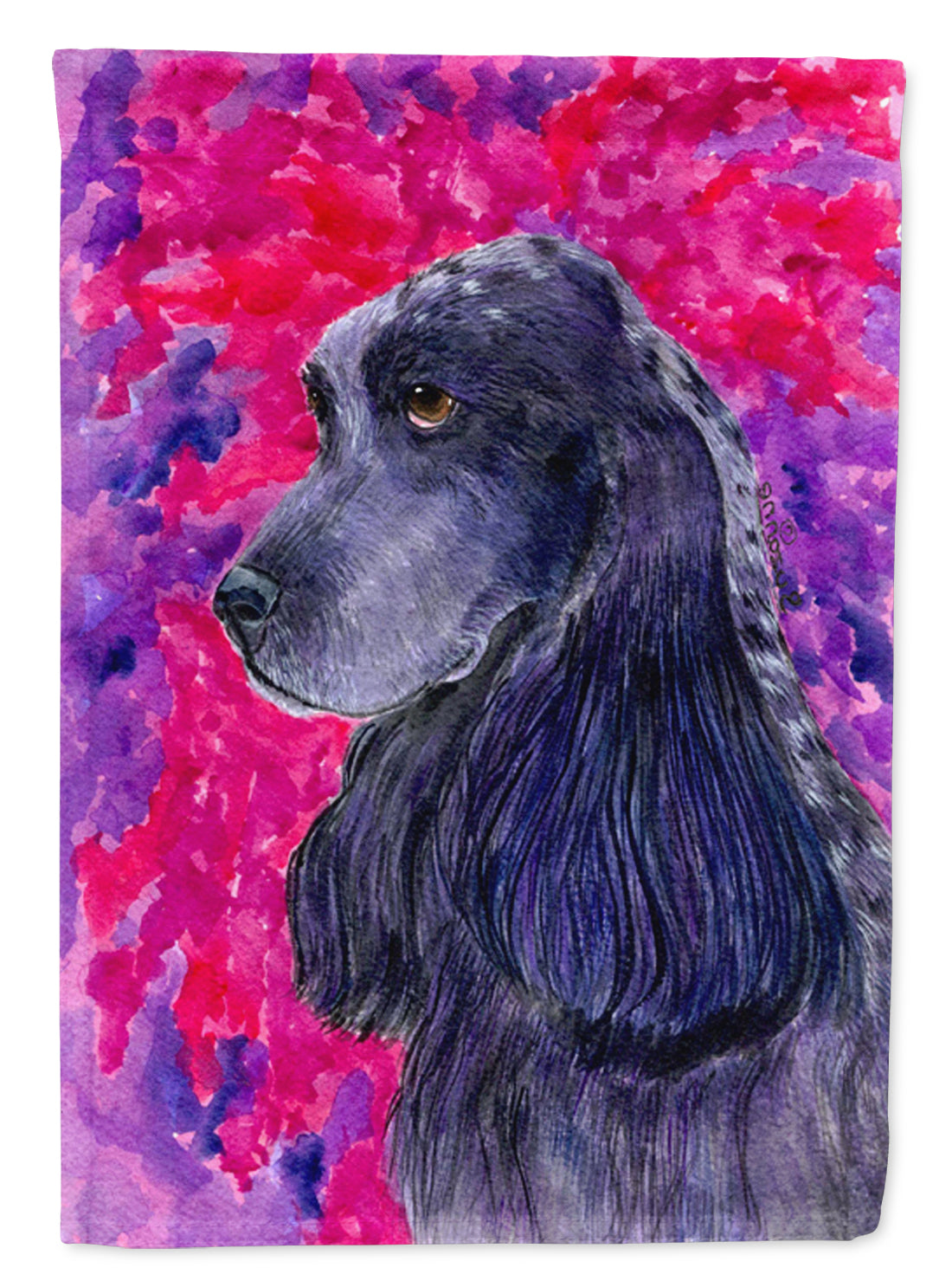 Cocker Spaniel House Flag 28x40 Porch Sleeve Pole Decorative Outside Yard Banner Artwork Wall Hanging, Polyester