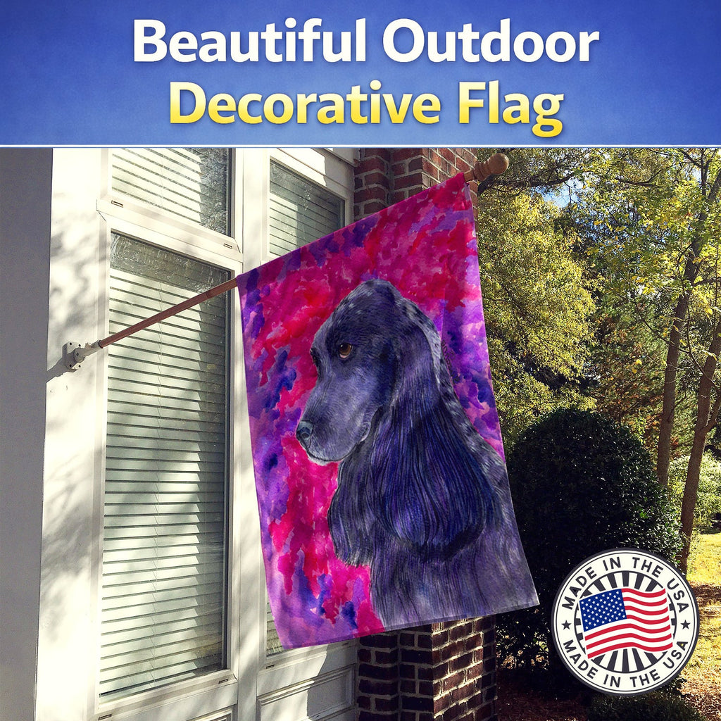 Cocker Spaniel House Flag 28x40 Porch Sleeve Pole Decorative Outside Yard Banner Artwork Wall Hanging, Polyester