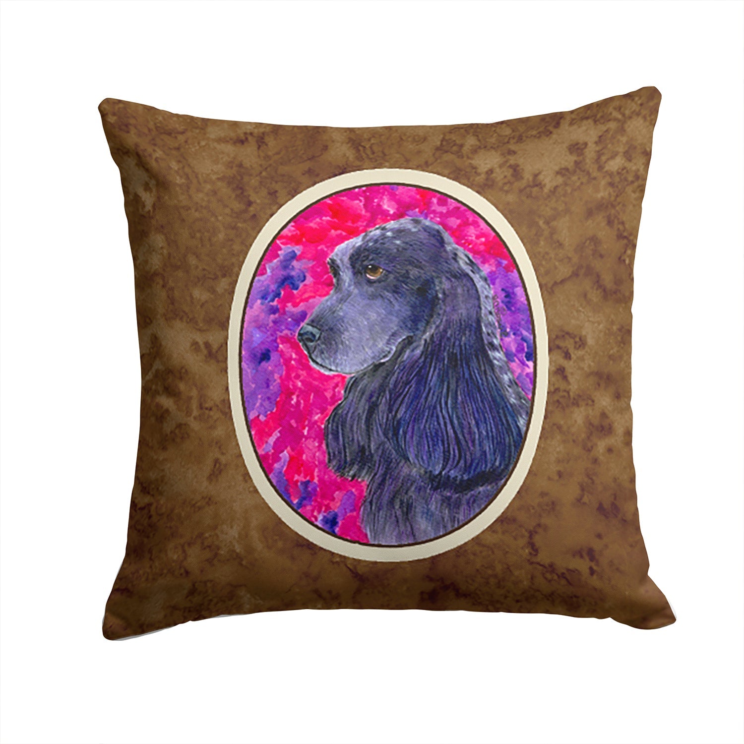 Cocker Spaniel Decorative Throw Pillow 14x14 Indoor Outdoor Accent Cushion, Fabric Cover with Insert for Sofa, Bed, Porch & Living Room
