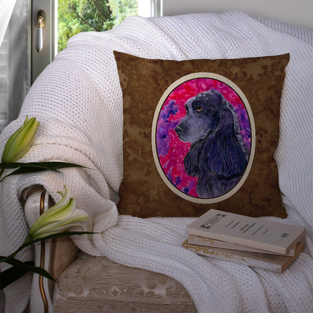 Cocker Spaniel Decorative Throw Pillow 14x14 Indoor Outdoor Accent Cushion, Fabric Cover with Insert for Sofa, Bed, Porch & Living Room