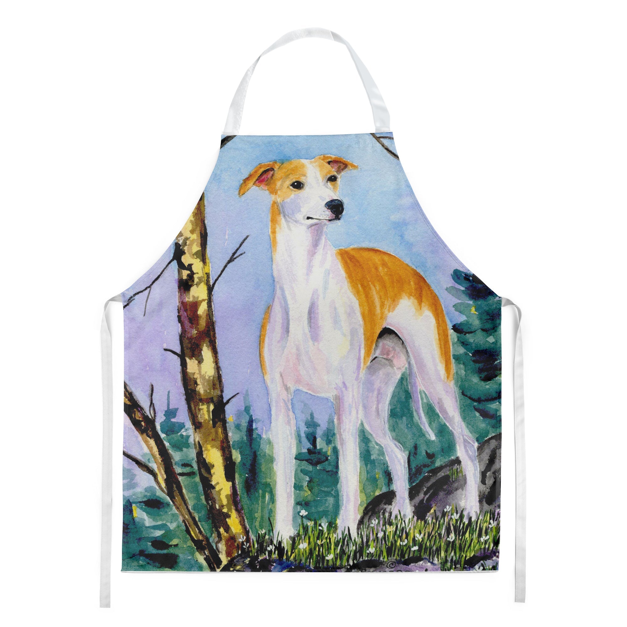 Whippet Apron Cooking Kitchen Server Baking Crafts Gardening for Adult Women Men, Unisex, Large, Multicolor