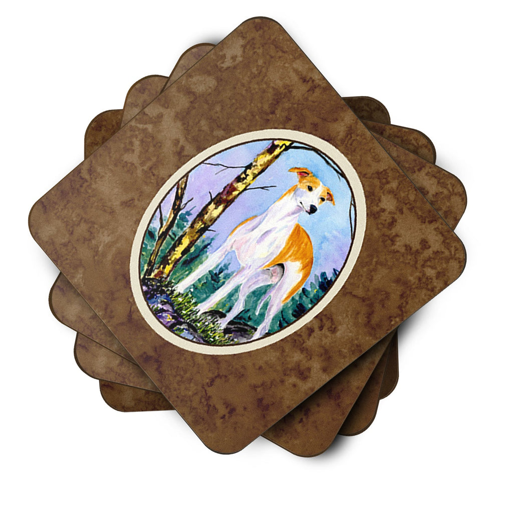 Whippet Foam Coasters Set of 4 Cup Coasters for Indoor Outdoor, Tabletop Protection, Anti Slip, Mouse pad Material