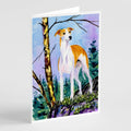 Whippet Greeting Cards Pack of 8 Blank Cards with Envelopes Whimsical A7 Size 5x7
