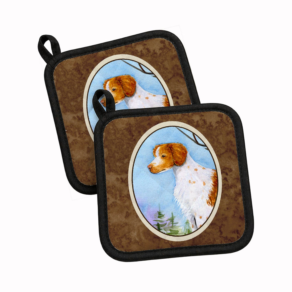 Setter Pot Holder Set of 2 Heat Resistant Quilted Hot Pads 7.5 x 7.5 Inch, Insulated Kitchen Trivets for Cooking & Baking