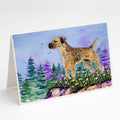 Border Terrier Greeting Cards Pack of 8 Blank Cards with Envelopes Whimsical A7 Size 5x7
