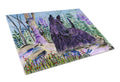 Scottish Terrier Cutting Board Tempered Glass Kitchen Cutting Surface, Heat Resistant Chopping, Non-Slip Feet, Food Prep & Serving