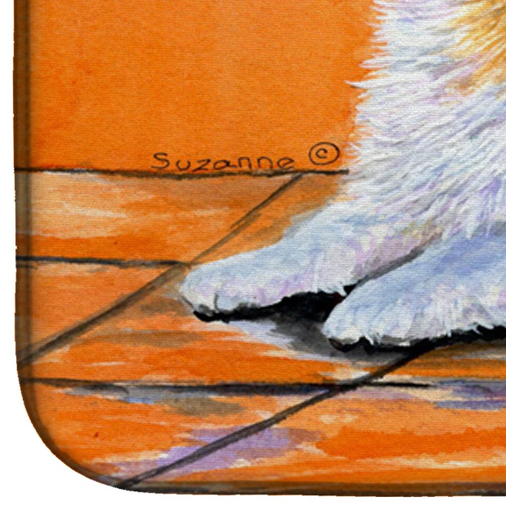 Sheltie Dish Drying Mat Absorbent Dish Drying Mat Pad for Kitchen Counter Dish Drainer Mat for Countertop, 14 x 21", Multicolor