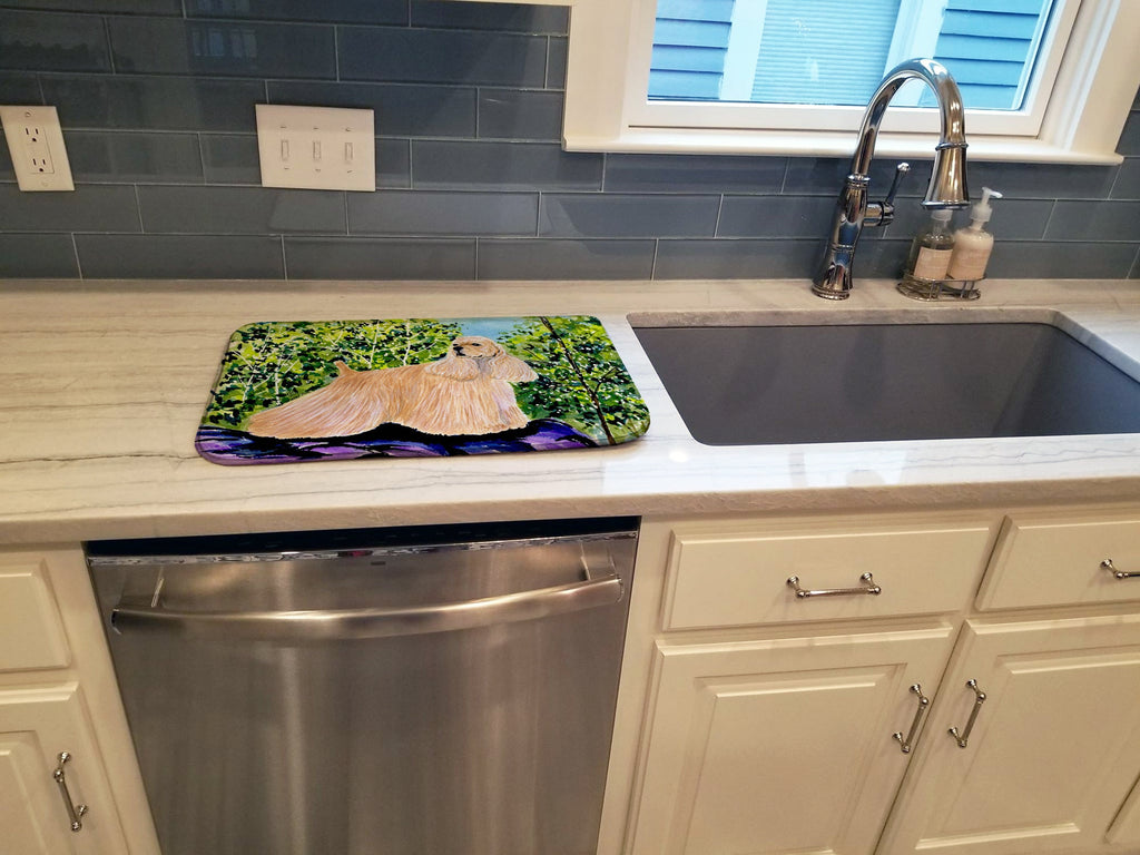 Cocker Spaniel Dish Drying Mat Absorbent Dish Drying Mat Pad for Kitchen Counter Dish Drainer Mat for Countertop, 14 x 21", Multicolor