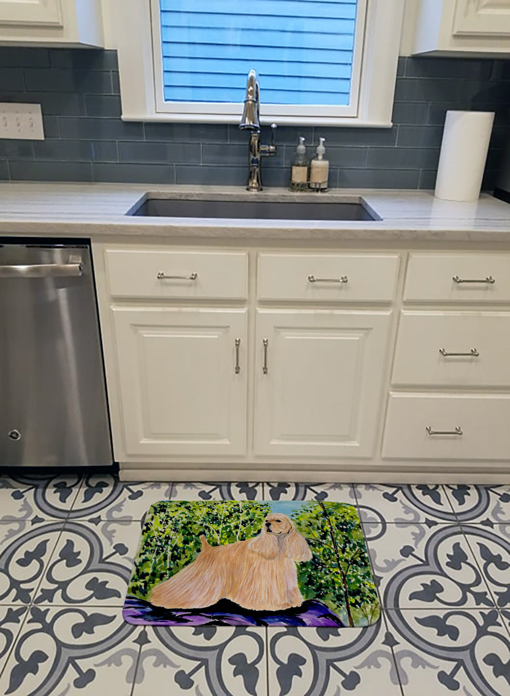 Cocker Spaniel Memory Foam Kitchen Mat Machine Washable Anti-Fatigue Cushion Comfort Bath or Kitchen Rug