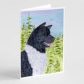 Akita Greeting Cards Pack of 8 Blank Cards with Envelopes Whimsical A7 Size 5x7