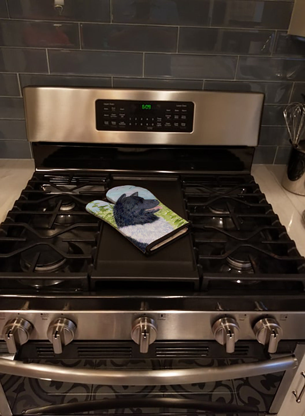 Akita Oven Mitt Heat Resistant Thick Oven Mitt for Hot Pans and Oven, Kitchen Mitt Protect Hands, Cooking Baking Glove