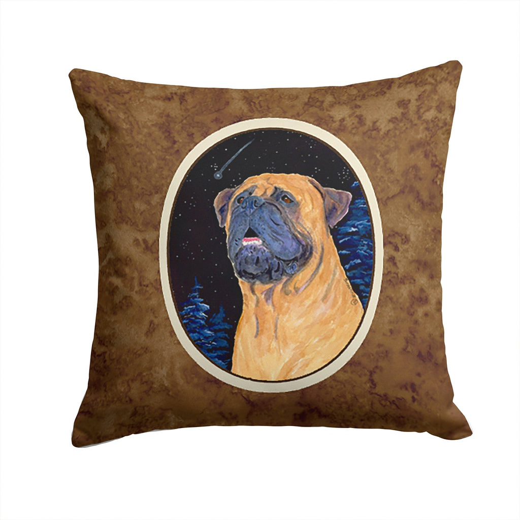 Bullmastiff Decorative Throw Pillow 14x14 Indoor Outdoor Accent Cushion, Fabric Cover with Insert for Sofa, Bed, Porch & Living Room