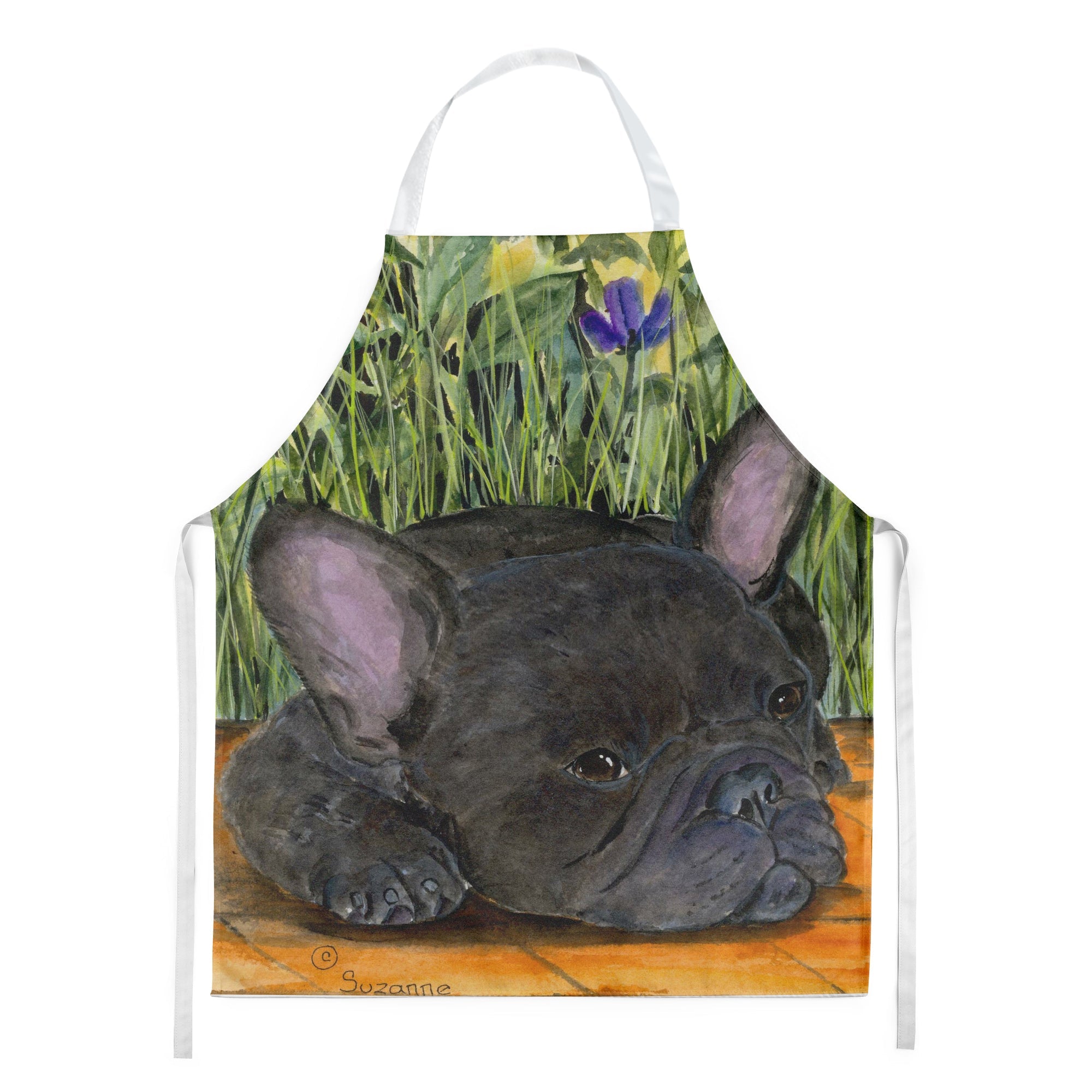 French Bulldog Apron Cooking Kitchen Server Baking Crafts Gardening for Adult Women Men, Unisex, Large, Multicolor