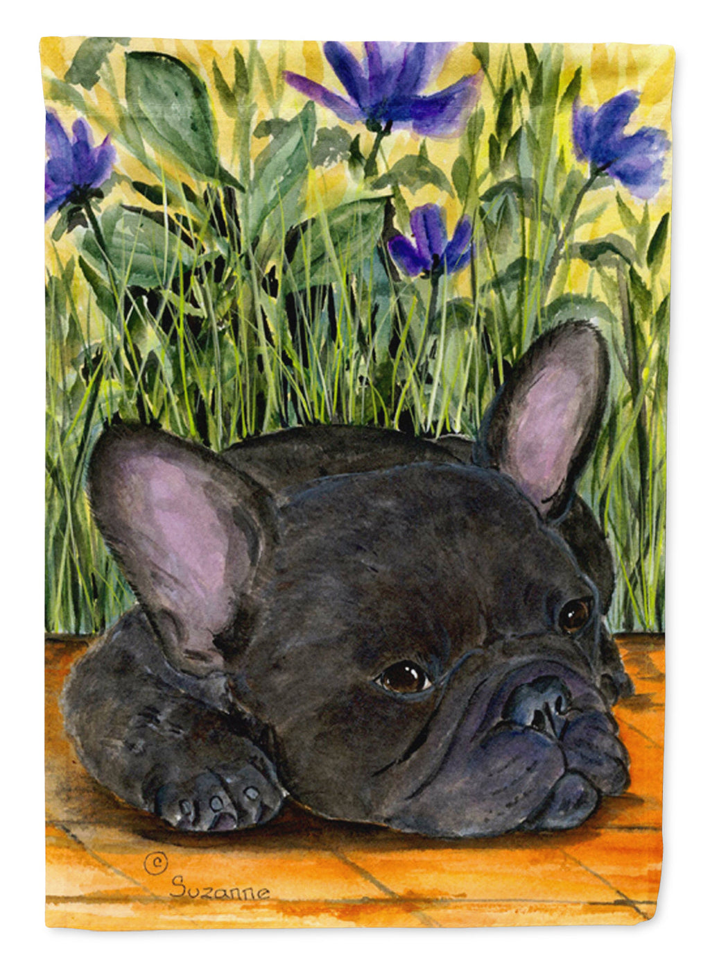 French Bulldog House Flag 28x40 Porch Sleeve Pole Decorative Outside Yard Banner Artwork Wall Hanging, Polyester