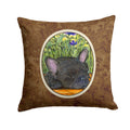 French Bulldog Decorative Throw Pillow 14x14 Indoor Outdoor Accent Cushion, Fabric Cover with Insert for Sofa, Bed, Porch & Living Room