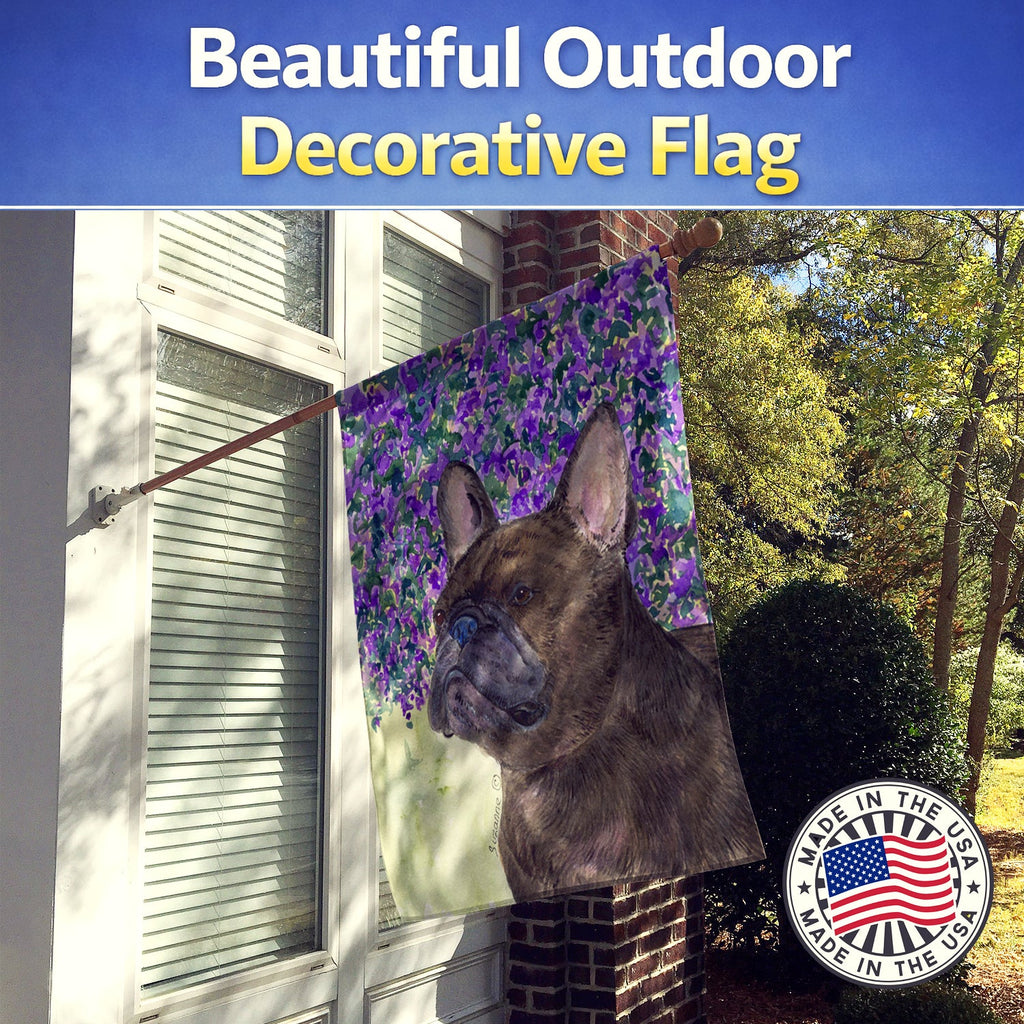 French Bulldog House Flag 28x40 Porch Sleeve Pole Decorative Outside Yard Banner Artwork Wall Hanging, Polyester
