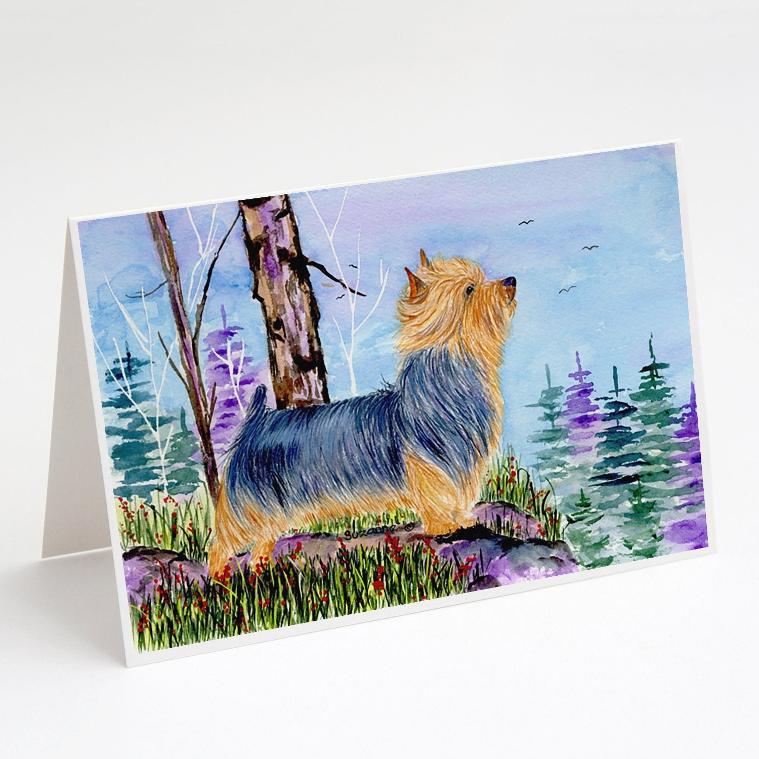 Norwich Terrier Greeting Cards Pack of 8 Blank Cards with Envelopes Whimsical A7 Size 5x7